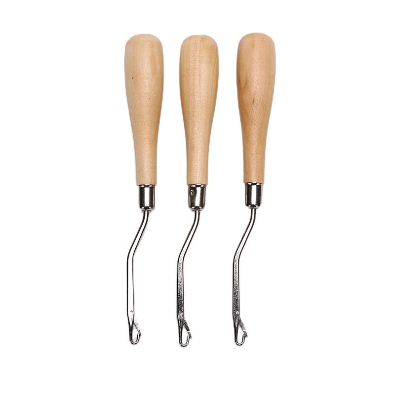 1 Stück Häkelnadel mit Holzgriff, Klinkenhaken, Ziehwerkzeug für Canvas, Teppiche, Mattenherstellung