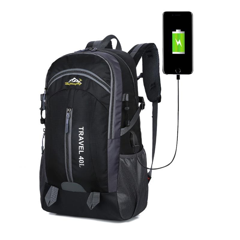 Spacious 40l Usb Breathable Charging Outdoor Sport Travel Camping Hiking Backpack