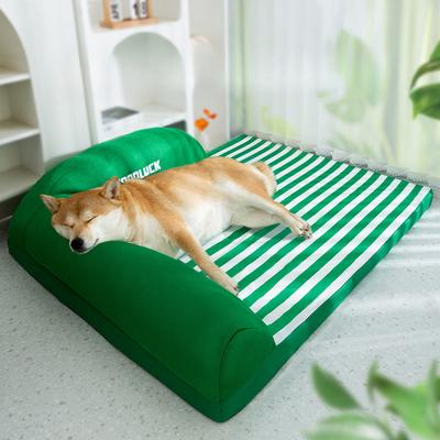 Nueva perrera para perros para todas las estaciones, sofá con respaldo a rayas, cama grande para perros Golden Retriever, perrera para mascotas