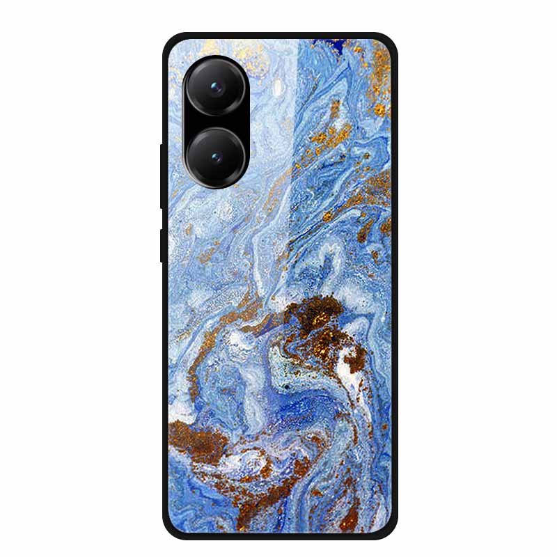 Tempered Glass Case For Poco X7 Pro Back Cover PC Hard Shockproof Cases for Xiaomi PocoX7 Pro Funda Marble Texture Fashion Coque