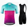 Men's Short-sleeved Overalls Shorts Cycling Suit Sweat-absorbing and Quick-drying