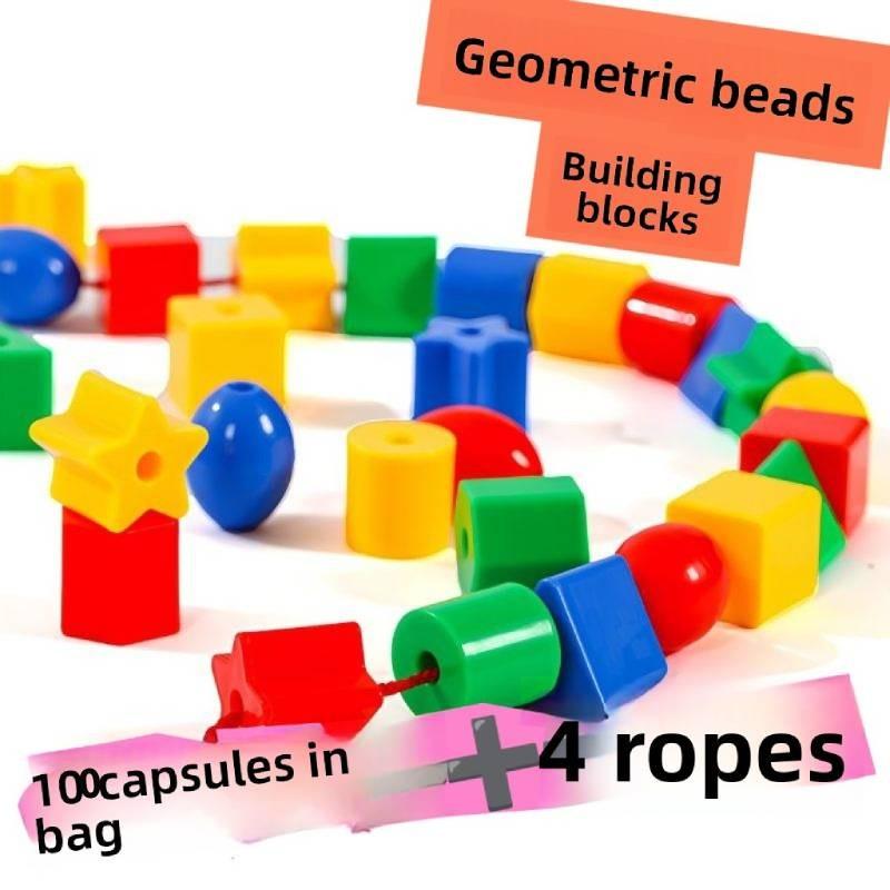 Stringing Children Bead Educational Toy Plastic Materials Fine Play Development
