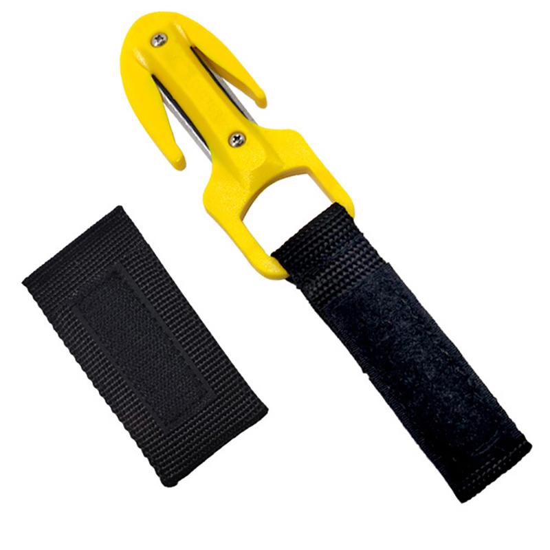 

Клинок из углеродистой стали, нож для дайвинга, специальный нож для резки, резак для лески, подводный нож, нож для подводной охоты, ножны, безопасный аварийный держатель жёлтый