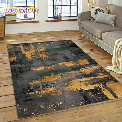 3D Böhmisch Abstrakt Moderne Kunst Geometrie 27 Stil Neuer Teppich Teppich für Wohnzimmer Schlafzimmer Zuhause Sofa Dekoration, Rutschfeste Bodenmatte