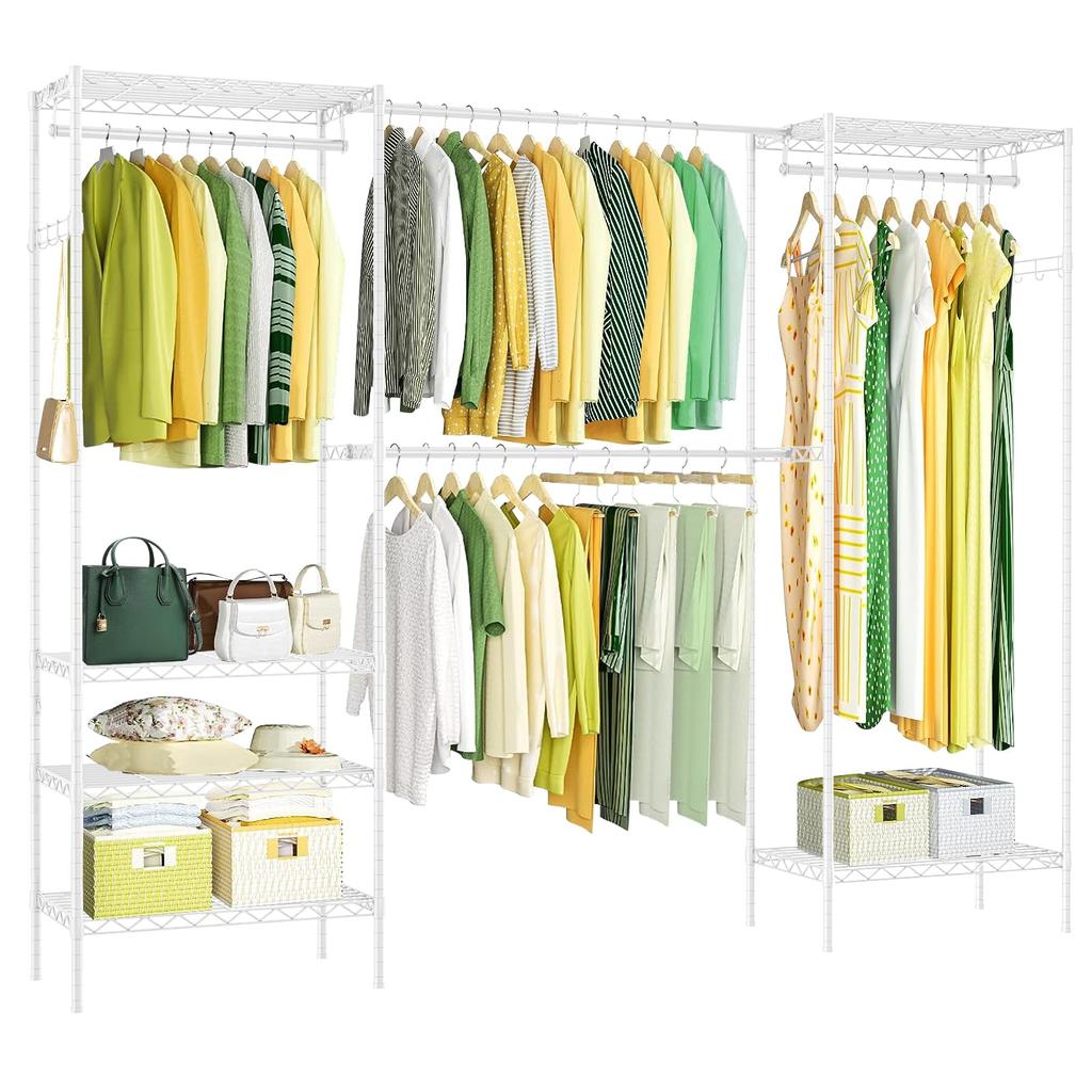 PASRLD Hanger Adjustable Expandable Metal Adjustable Shelf Coat Rack Large Rust Width 181cm Rack, Width, Wardrobe, Rack, Height, Hanger, Body,