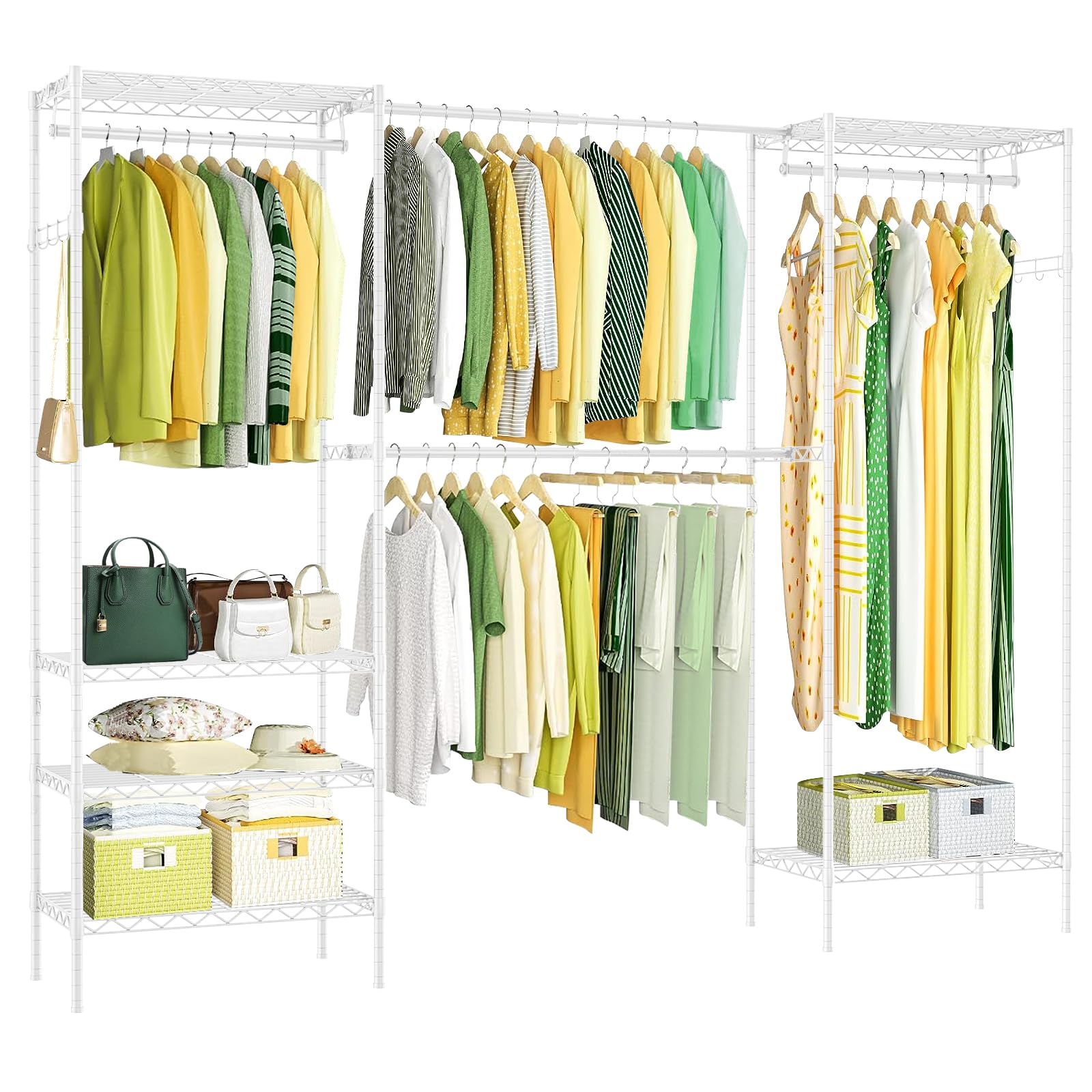 

PASRLD Hanger Adjustable Expandable Metal Adjustable Shelf Coat Rack Large Rust Width 181cm Rack, Width, Wardrobe, Rack, Height, Hanger, Body, белый