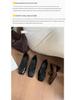 Women's 2025 Chunky Heel Mary Jane Shoes - French Square Toe, Pig Mouth Design, Spring/Autumn