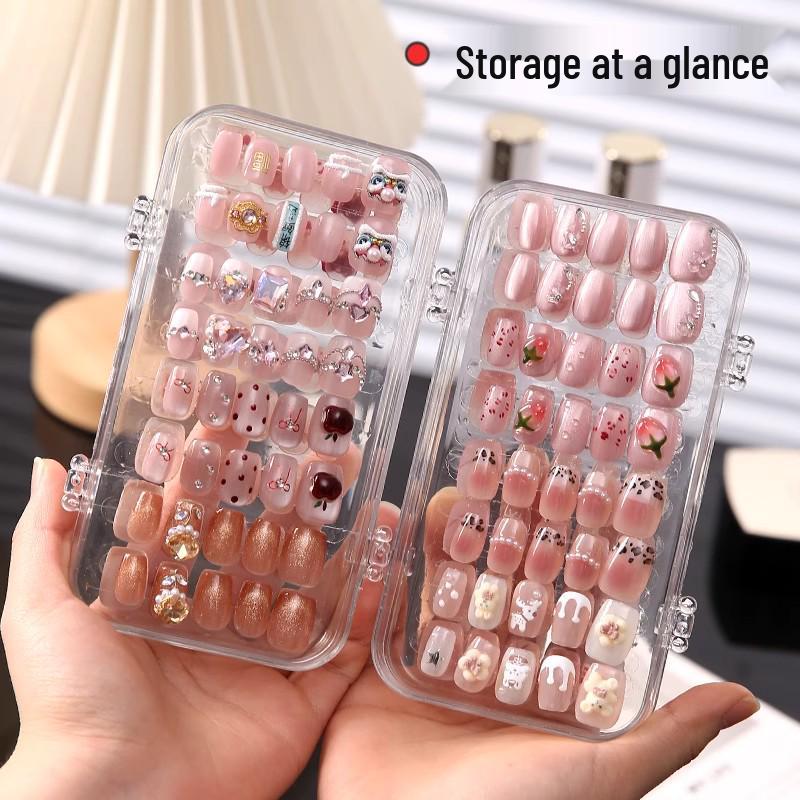 Tri-Fold Large Capacity Nail Storage Box for Art Jewelry Tips 1358₽