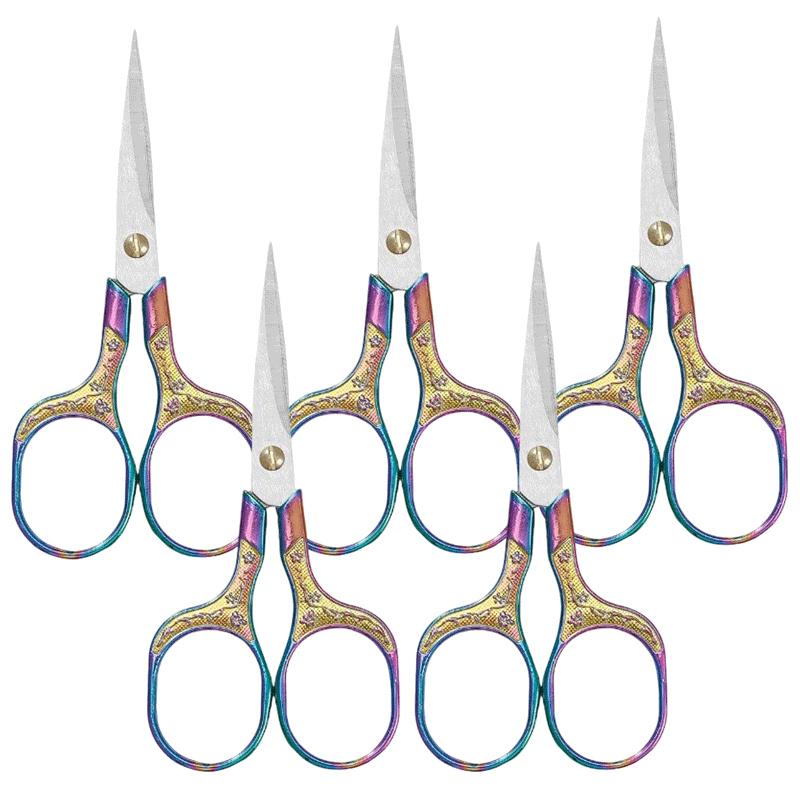 1-5Pcs Stainless Steel Vintage Scissors Sewing Fabric Cutter Embroidery Tailor Thread Scissor Tools for Sewing Shears Small