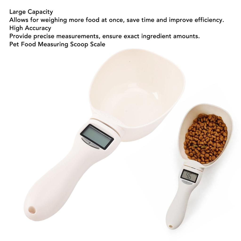 Digital Measuring Spoon Removable High Accuracy Large Capacity Electronic Weighing Food Scoop for Kitchen Baking Cooking Coffee Pet Food