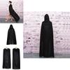 Halloween Umhang Cosplay Sensenmann Vampir Hexe Zauberer Robe Party Erwachsene Kinder Schwarzer Kapuzenumhang