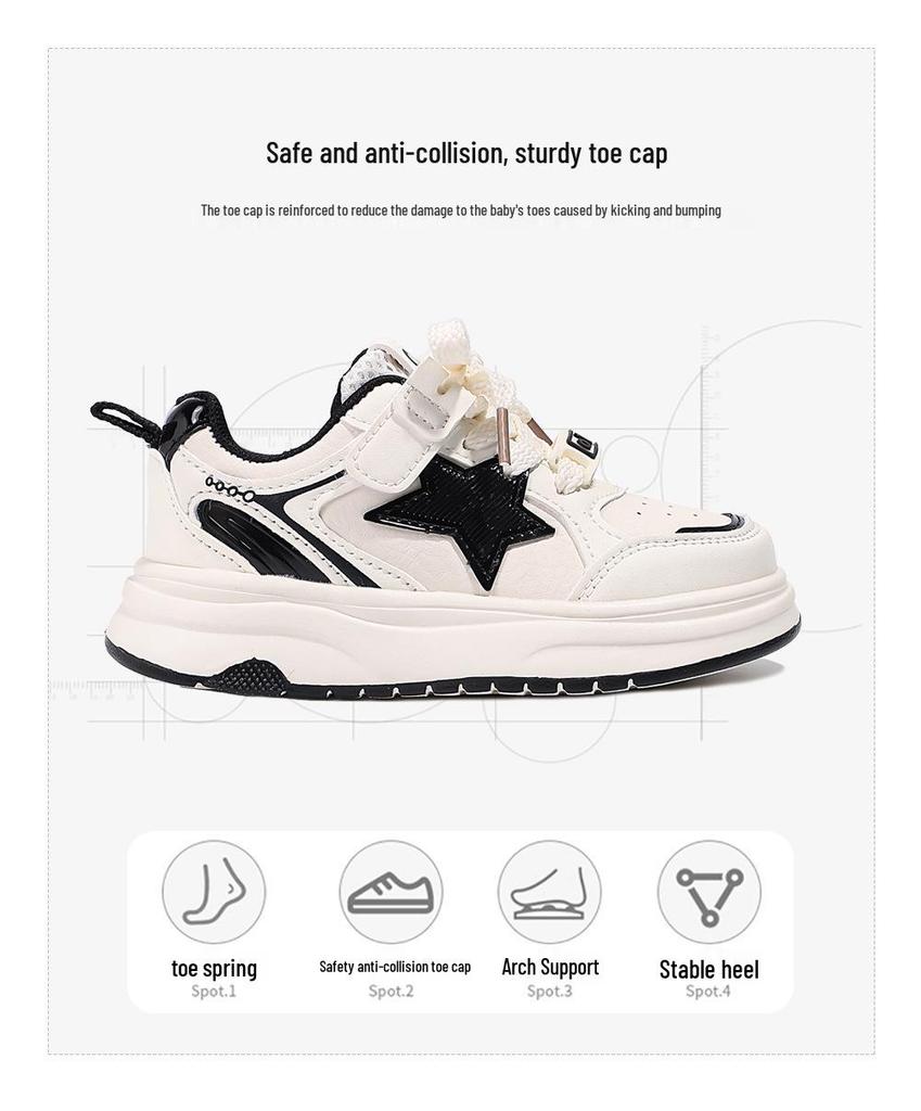 Scarpe Sportive da Skate per Bambini 2026 - Nuova Collezione Primavera/Autunno, Bianche Casual con Suola Morbida per Ragazzi e Ragazze