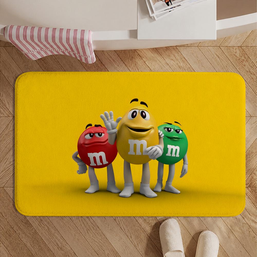 Brand-M&M'sS Floor Mat Soft Non-Slip Bath Mat, Bedside Carpet, Absorbent Doormat for Home