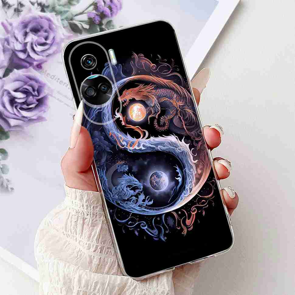 For Huawei Honor 90 Lite Case New Painted Flowers Soft Silicone TPU Cover For Honor 90 Lite CRT-NX1 6.7" Shockproof Phone Cases