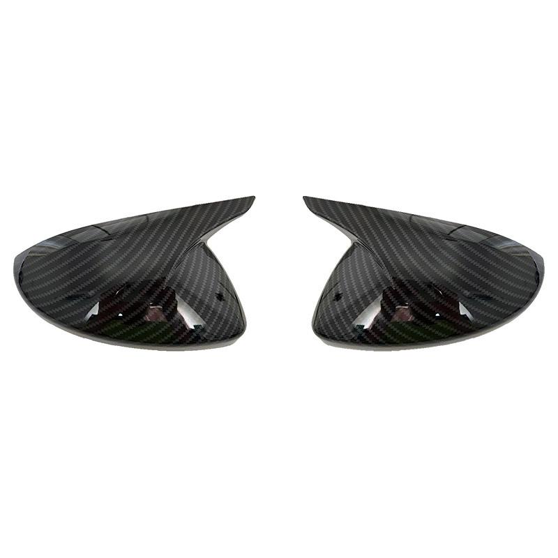 For Peugeot 508 Sharp Corner Mirror Cover ABS Material Bright Black Carbon Fiber