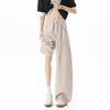 Summer New Imitation Hemp Casual Pants Japanese Retro Old Money Style Deconstruction Design Scimitar Pants Breathable Pants