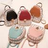 Mochila a cuadros con correa de hombro ajustable, linda mochila pequeña, bolso de hombro de ocio con cremallera, bolso de ocio para teléfono celular, bolso para lápiz labial, bolso para llaves
