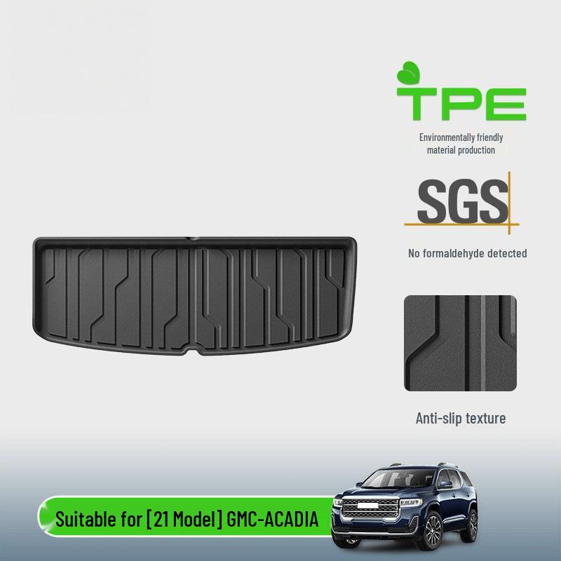 All-Weather, Dirt-Resistant Trunk Mat for 2021 GMC Acadia, Full TPE Tailgate Mat