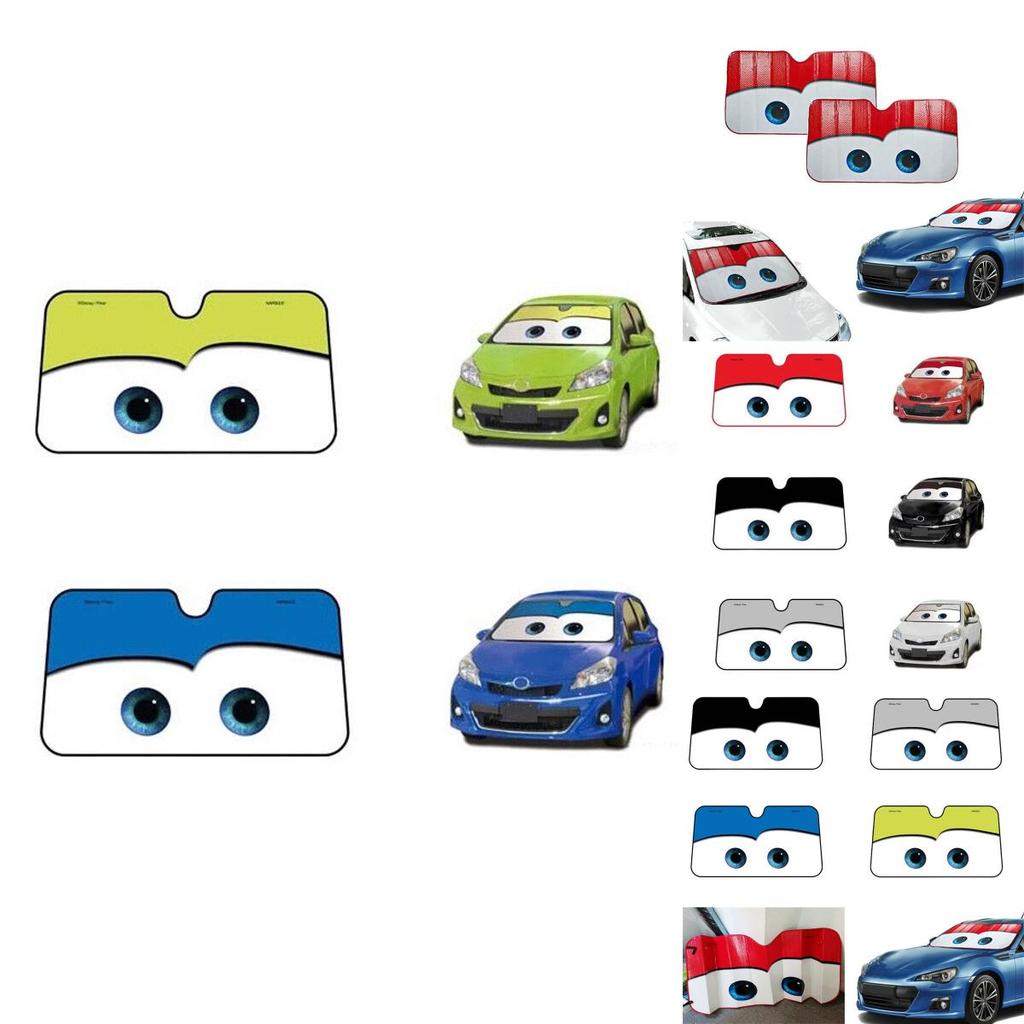 Foil Aluminium Cartoon Car Windshield Sun Shade Big Eyes Cars Front Window Visor