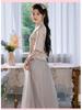 Gray Stand Collar Chinese Bridesmaid Dress 2024 Autumn/Winter - Petite Super Fairy Sisterhood Gown