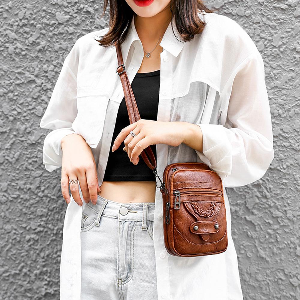 Vintage-Geldbörsen für Damen, Umhängetasche, Retro-Schulterhandtaschen aus PU-Leder, kleine Umhängetaschen für