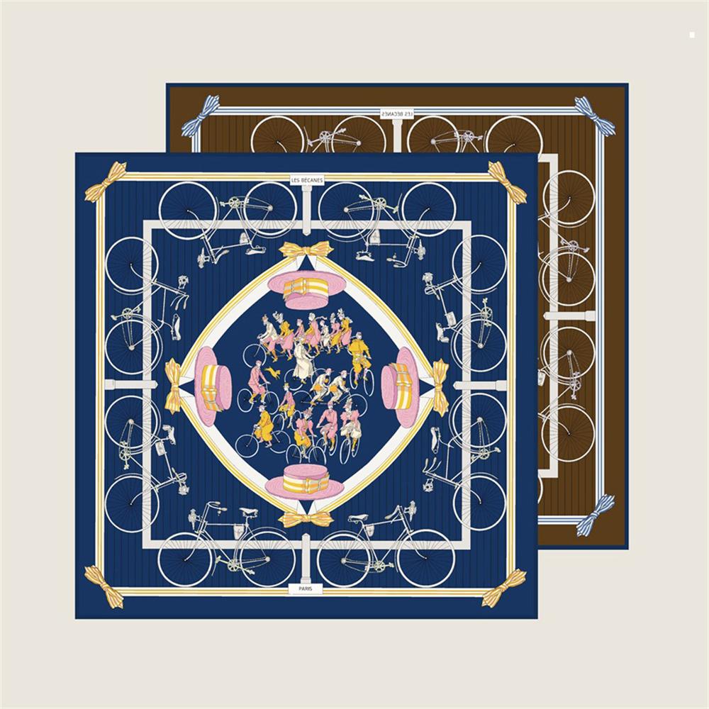 Silk Scarves Wraps Leather Boots Printed Twill Silk Scarf Women Shawls Luxury Design Hijabs Fashion Square Curled Shawl