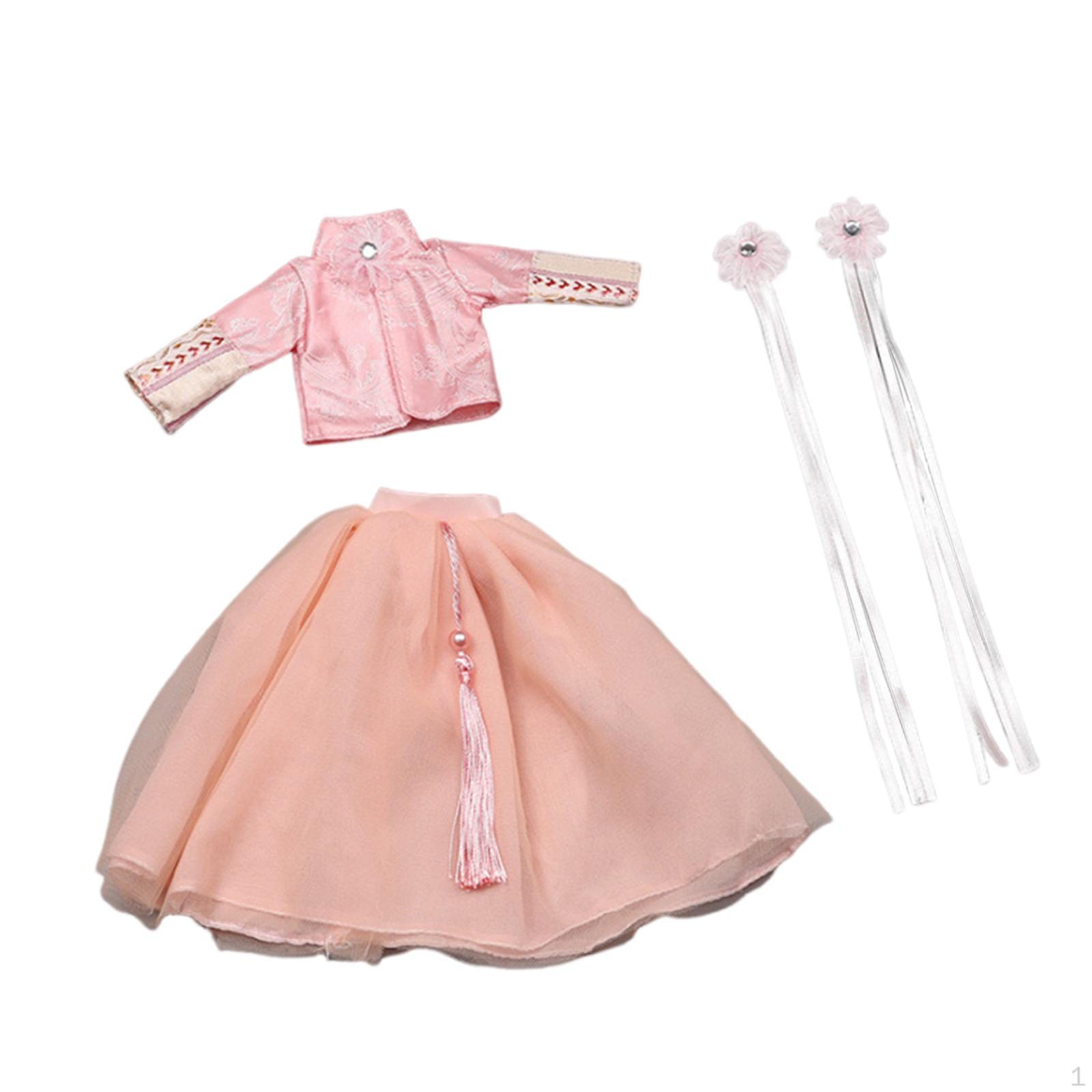 

1/6 BJD Кукольный наряд с аксессуарами для детей, одевай и создавай своих собственных кукол 11.81 розовый