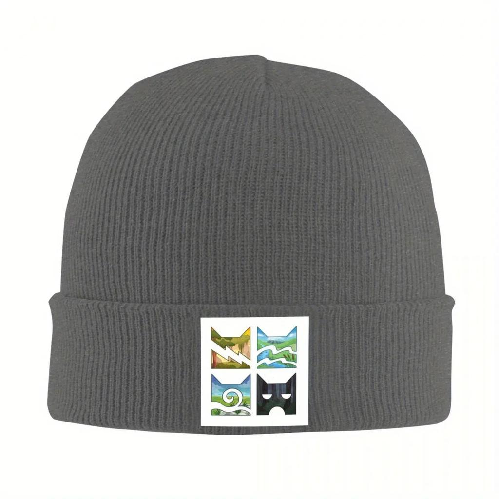 Neues Klassisches Logo der Vier Krieger-Katzen Warme Strickmütze Mode Mütze Herbst Winter Outdoor Mützen für Unis