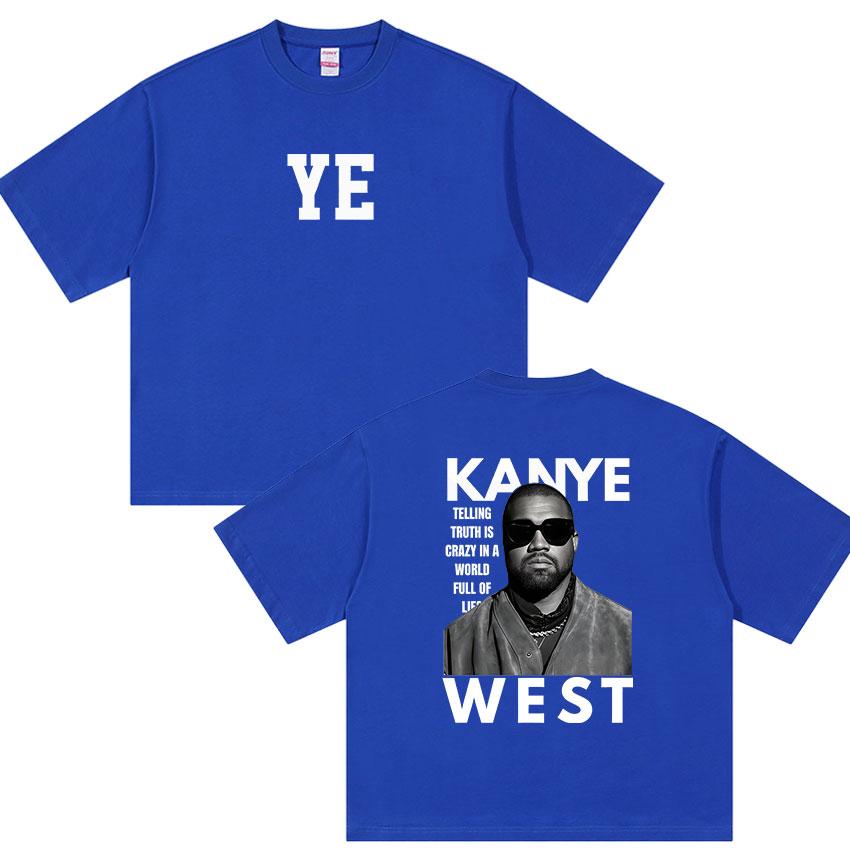 GUOYAN TOP Rapper Kanye West Ye Tour Album 2026 Grafisch T-shirt Heren Vintage Oversized Katoenen T-shirts Hiphop Kleding T-shirt Streetwear 4XL