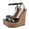 Eilyken Designer Wood Grain Platform Wedges Women Sandals Gladiator High Heels Ankle Buckle Strap Summer Ladies Open Toe Shoes