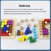 Children Wooden Magic Block Match Building Blocks Logical Thinking Training  Genius Square Board Game