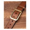 Belt Men's Leather Pin Buckle Pure Cowhide Copper Buckle Vintage Distressed Workwear Belt Soft and Durable Pure Cowhide Trouser Belt