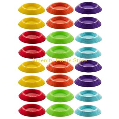 F26C 24 Part Insect Feeding Dish Set for Arthropods Not Slip Base Thin Plastic Substance