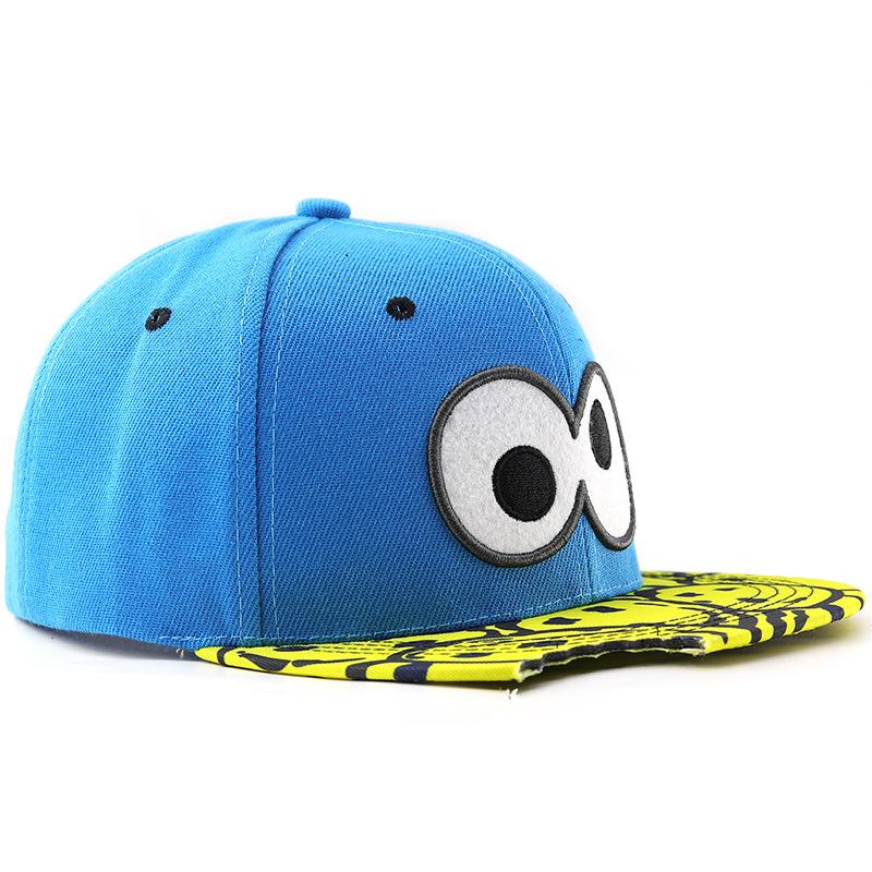 Europäische und amerikanische neue bestickte Cartoon-Flachkrempe Hip-Hop-Hut Cartoon-Lässiger Streetdance-Hut Studenten-Baseballkappe