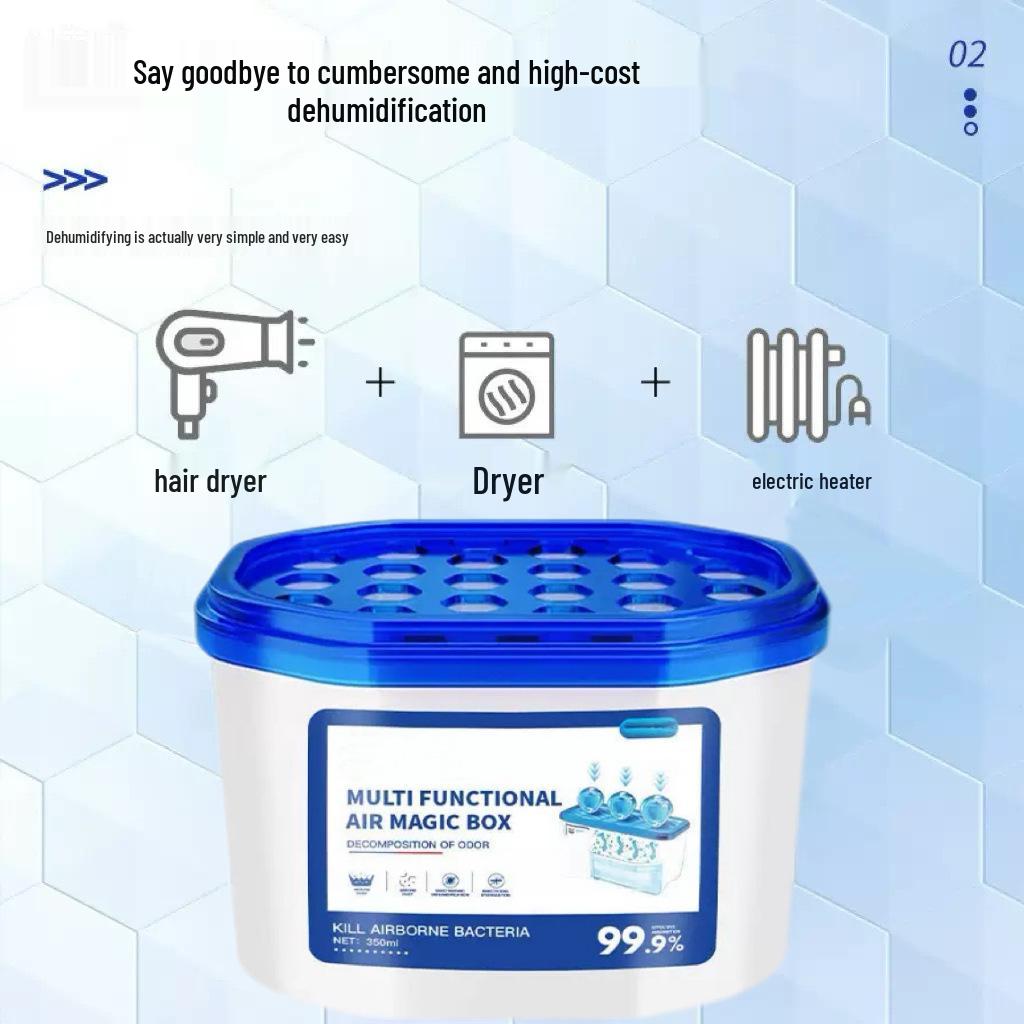 Multi-Functional Air Magic Box: Eliminates Dust, Odors, and Reduces Humidity for Fresh, Clean Air.