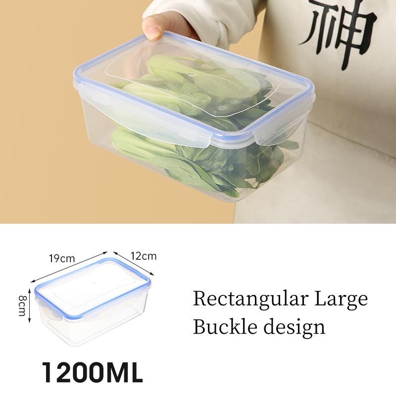 Food Storage Lids/Airtight Containers Bento Lunch Boxes Plastic Refrigerator Food Fresh Keeping Clear Airtight Food Container