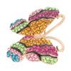 Rhinestone Butterfly Brooch Retro Safety Colorful Butterfly Crystal Brooch Pin Decoration Gift for Women Girls