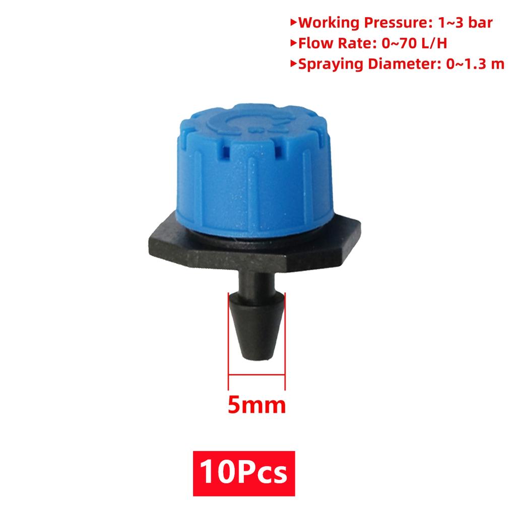Adjustable 8-Holes Dripper 3/5mm 4/7mm Barbed Garden Drip Irrigation System Watering Emitter Potted Bonsai Plant Watering Device