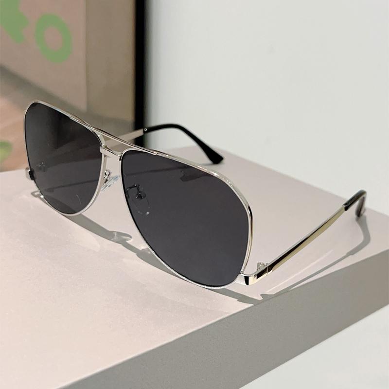 Oversized Pilot Sunglasses Women New Classic Fashion Double Bridge Sun Glasses Retro Brand Design Outdoor Anti-UV Shades