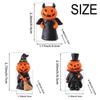 3Pcs/Set Durable Pumpkin Wizard Statue Craft Halloween Devil Decoration  Office Display