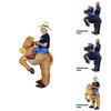 Inflatable Horse Costume For Adults Creative Performance Outfit Polyester Material Brown/red/black