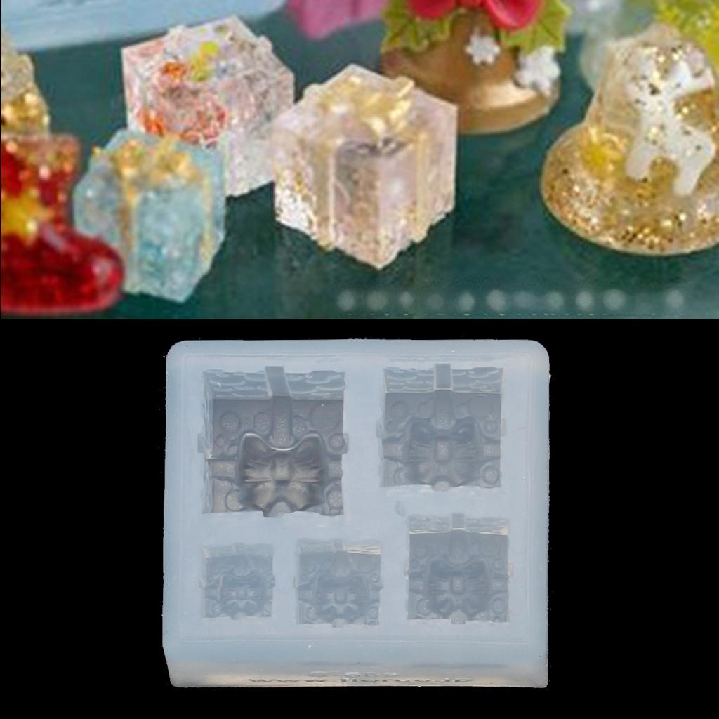 Christmas Gift Box Resin Molds Silicone Molds for Children Epoxy Resin Casting