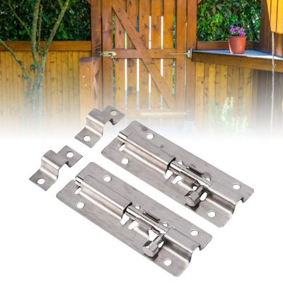 Slide Gate   304 Stainless Steel Heavy Duty Sliding Barn Door   with Padlock for Cabinet Closet Toilet