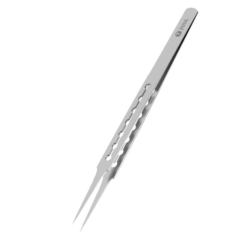 Stainless Steel Tweezers Straight Tip Tweezers Curved Tip Tweezers Slip Resistant Ergonomic Grip for Electronics Jewelry 1