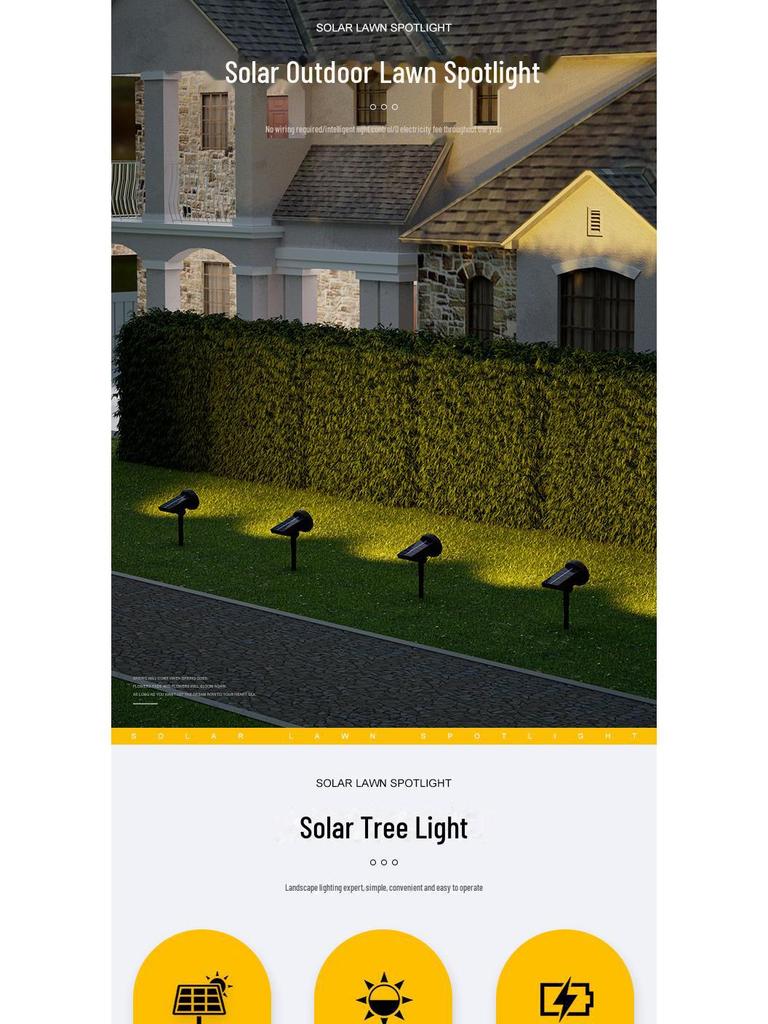 Super Bright Waterproof Solar Garden Spotlight for Outdoor Landscapes