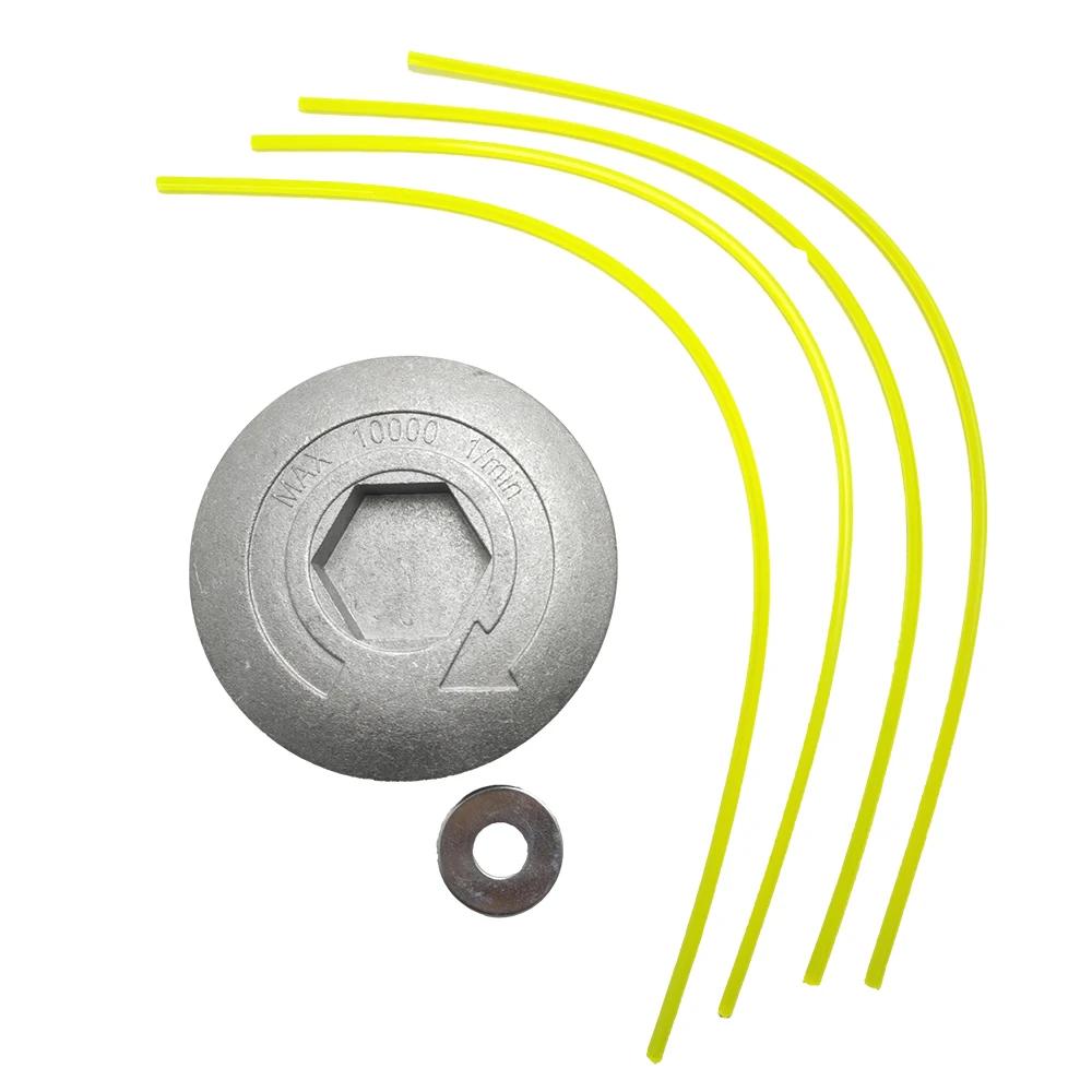 Universal Aluminum Trimmer Head With Four String Set Garden Grass Brush Cutter Accessories Durable Strimmer Head For Lawn Mower