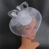 Damen-Fascinator-Hut, eleganter Federschleier, Netzstoff, Retro, leicht, Kostümzubehör, reine Farbe, Damen-Hochzeit, Brauthut für Party