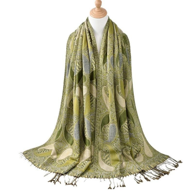 Hot-selling New Jacquard Cashew Long Fringed Shawl Ethnic Popular Scarf Women's Headscarf