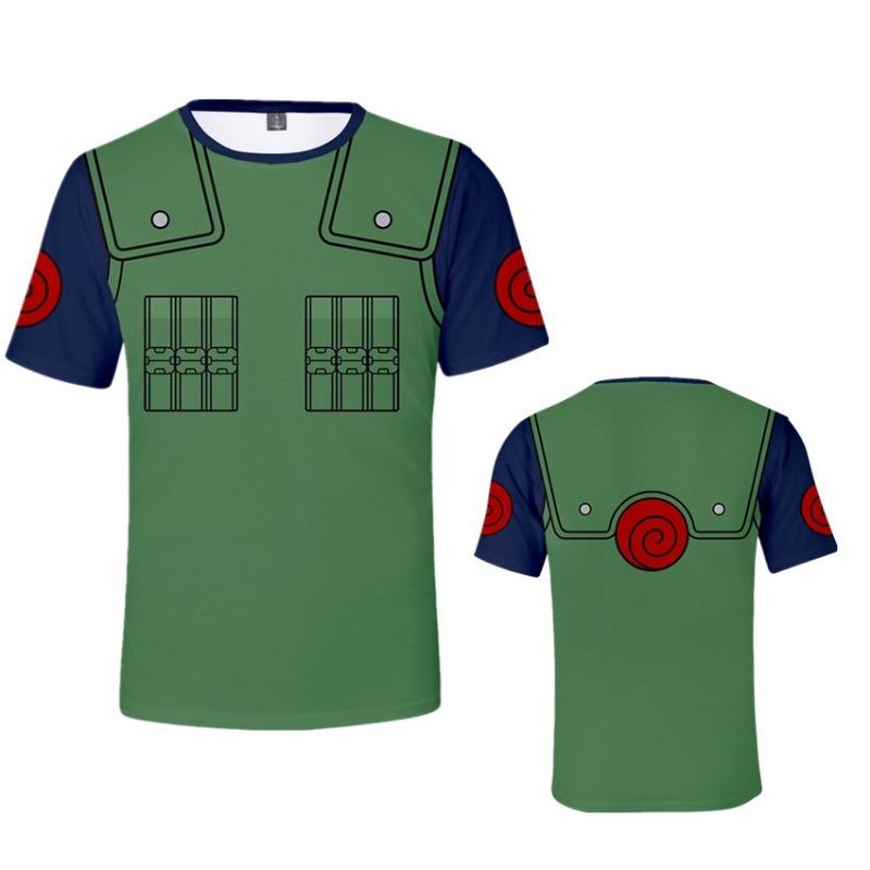 Hot Selling New Popular Japanese Anime Naruto Casual Short Sleeved T-shirt with Fashionable 3D Digital Printing