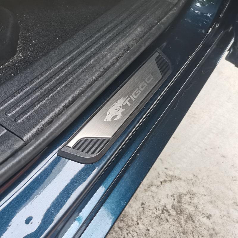 For Chery Tiggo 4 CHS Tiggo 4 PRO Tiggo CROSS 2025 2026 Tilbehør Bil Dørterskel Pedal Skrapeplate Deksel Trim Beskytter Klistremerke